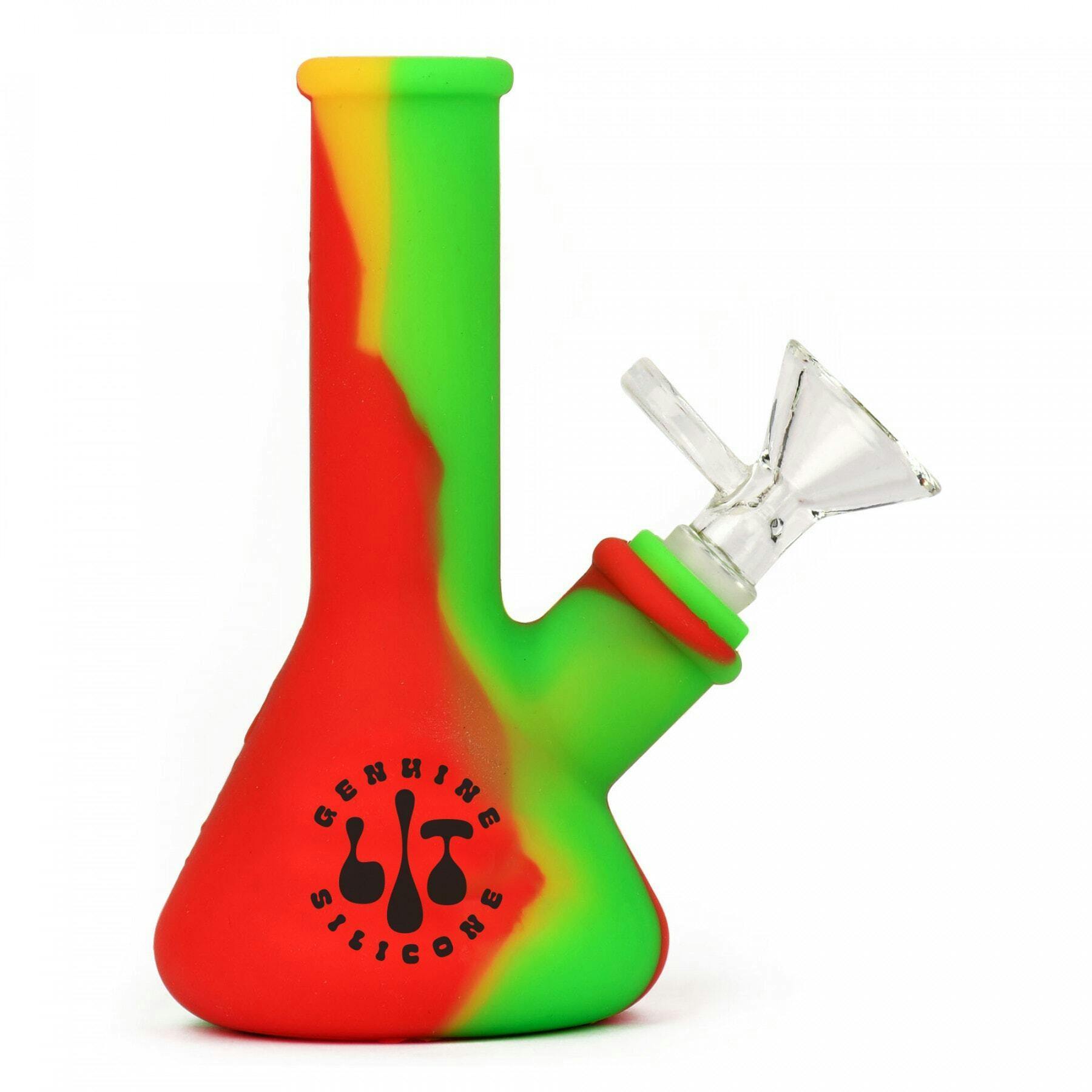 5" Beaker Water Pipe - Rasta Bong