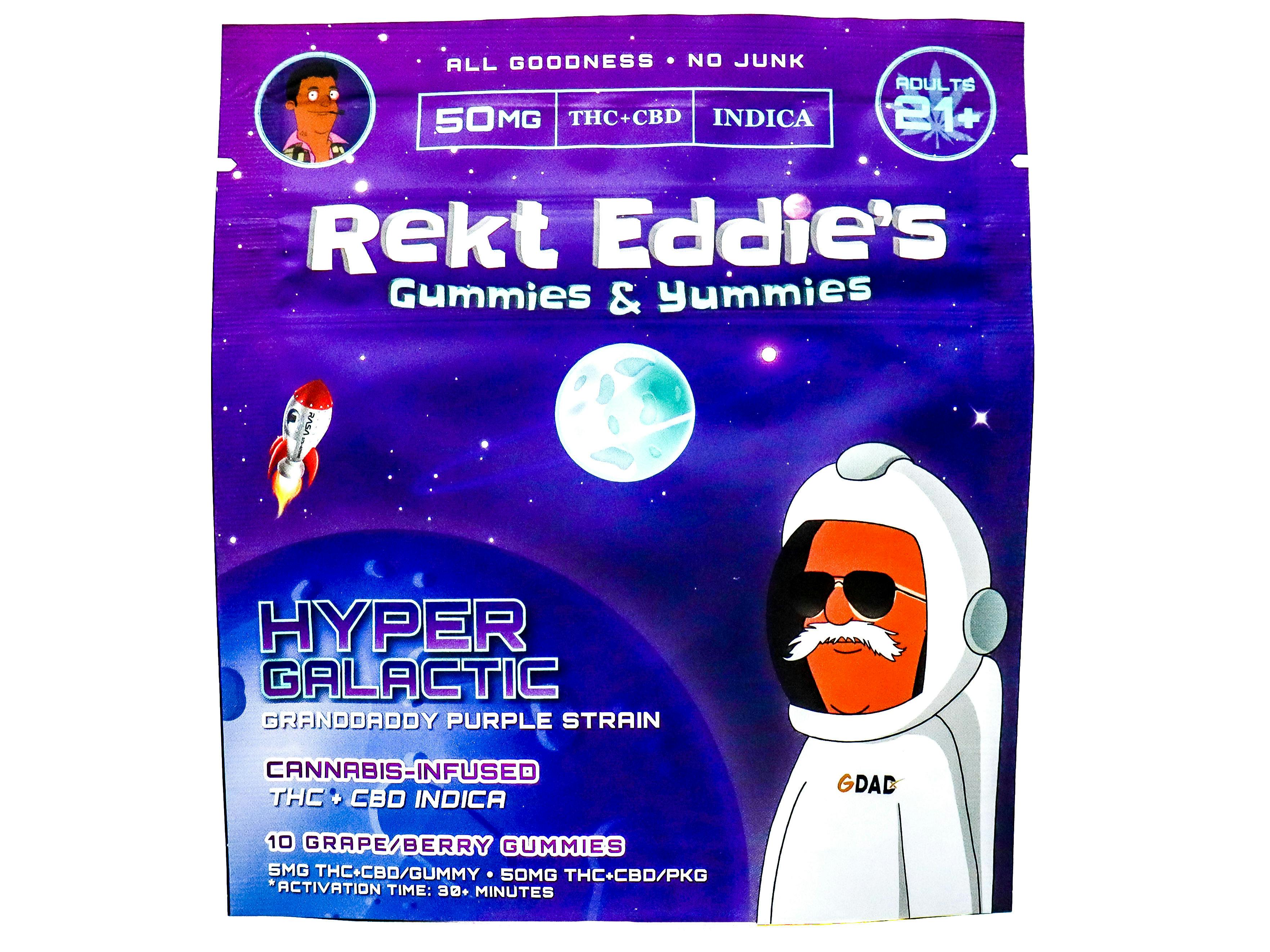 RKT Hyper Galactic Granddaddy Purple Gummy 50mg THC + 50mg CBD 6606226907