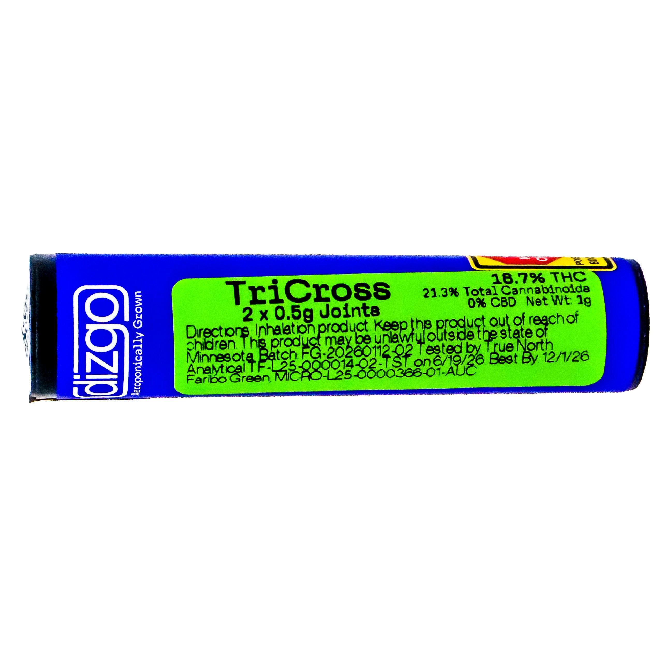 DZG TriCross Preroll 2pk 1g 2626098484 at La Canna - Legal Cannabis Store 21+