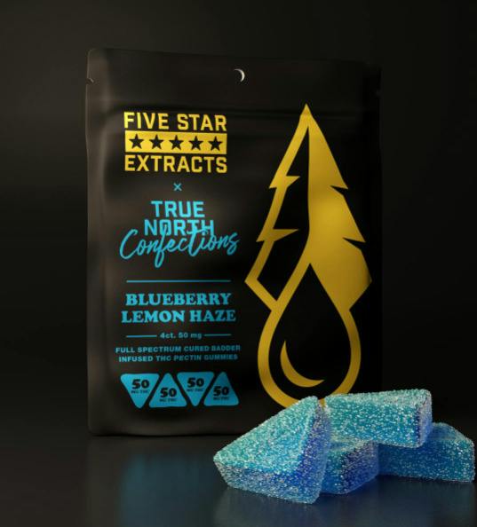 Blueberry Lemon Haze | 50mg x 4pk | Cured Badder | True North Confections