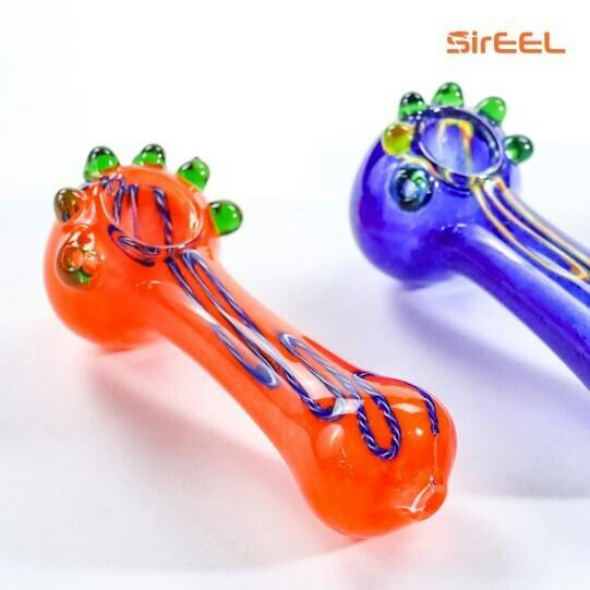 4" SirEEL Frit & Multi Marbles Glass Hand Pipe | LuvBuds