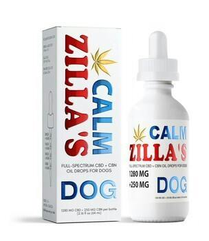 CBD | Calm Dog Drops 1280mg CBD & 250mg CBN | Zilla's