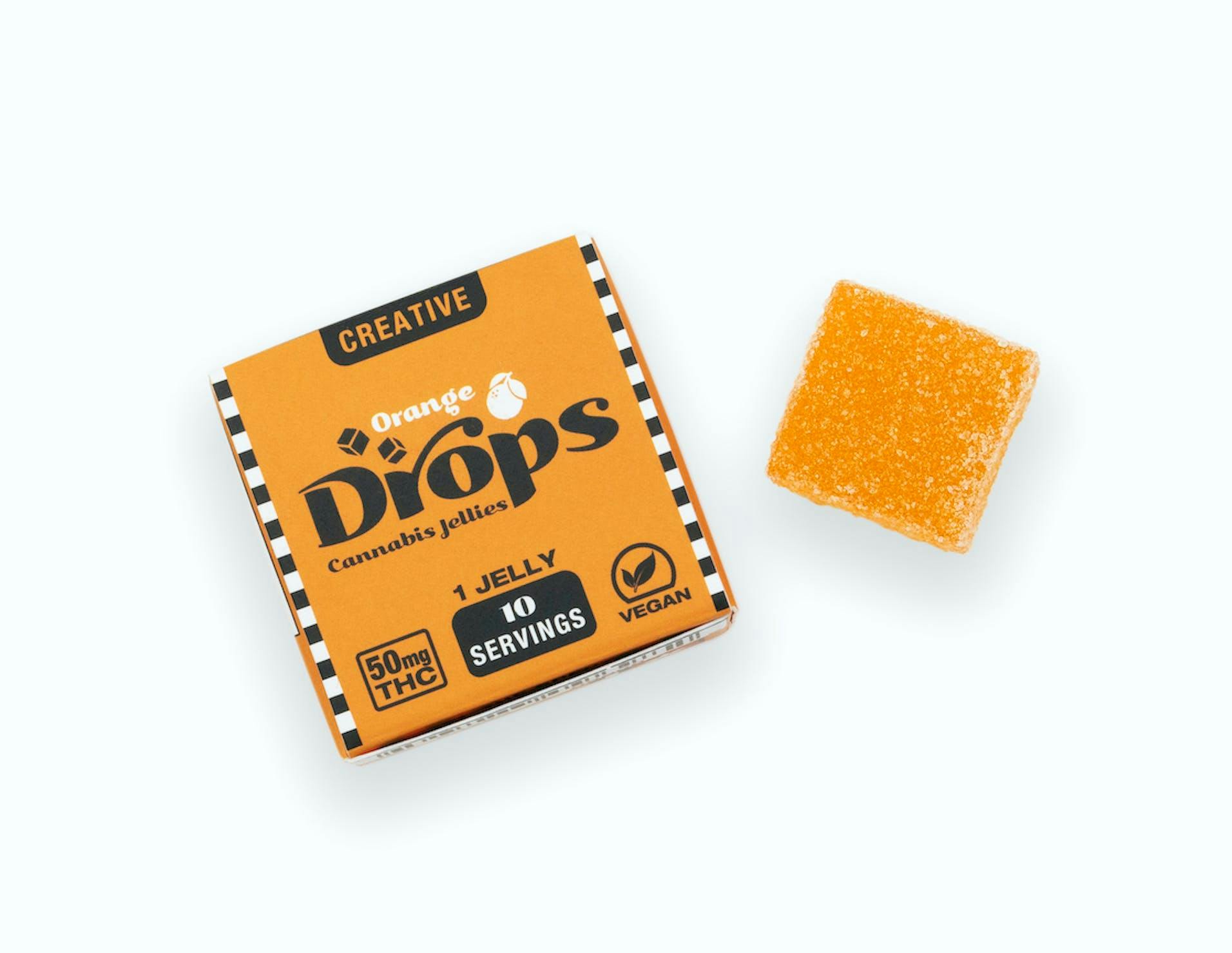 Drops | Orange 2pc Beethoven| Sativa (100mg THC)