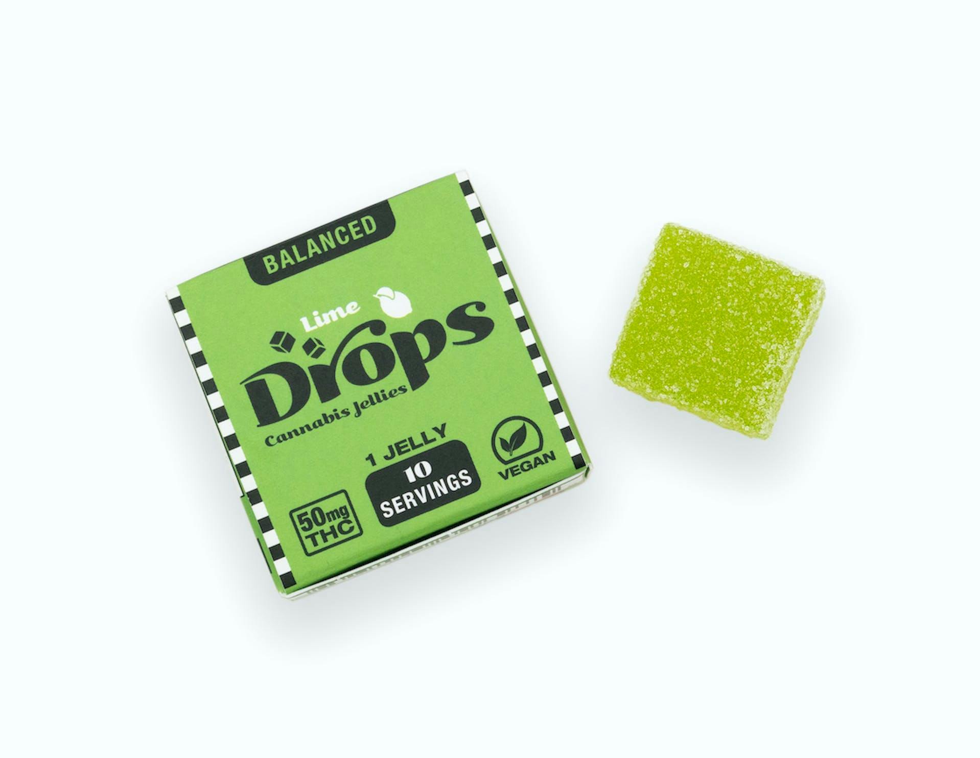 Drops | Lime 2pc Evergreen | Hybrid (100mg THC)
