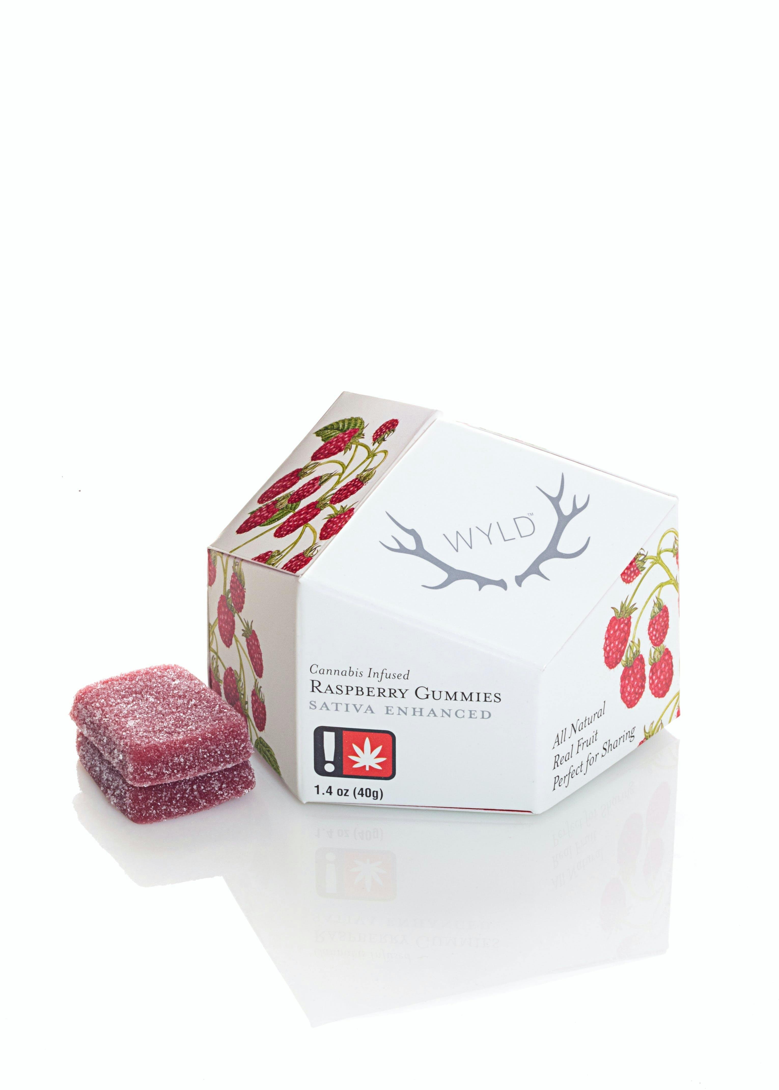 Raspberry Sativa Enhanced Gummies | 100mg | 10ct | 10mg/ea