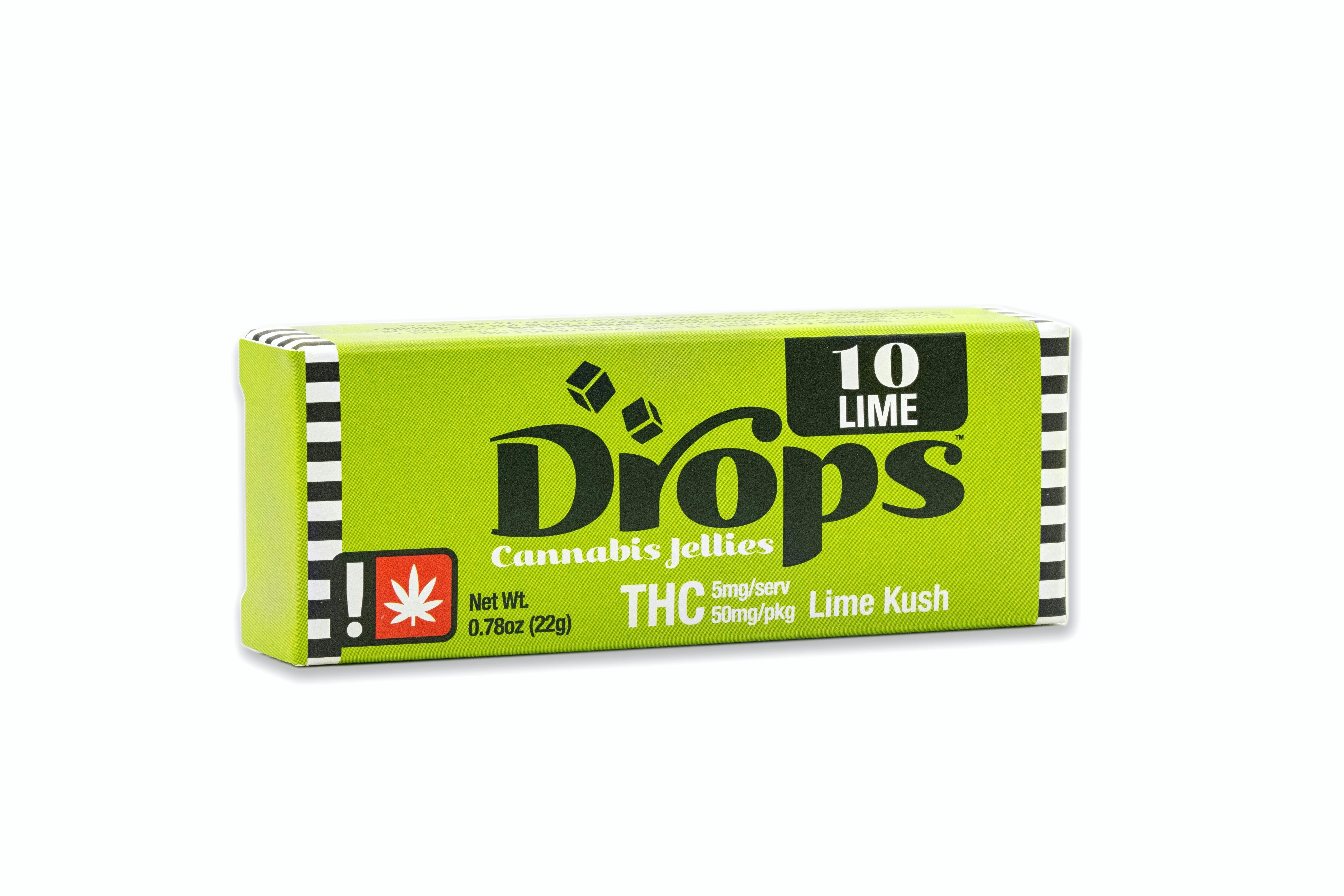 Drops | Lime 20pc Evergreen | Hybrid (100mg THC)