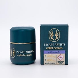 Escape Artist Relief Cream 2.0oz 300mg CBD - 300mg THC 1:1 Lavender