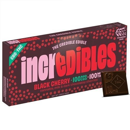 Incredibles Chocolate Bar Black Cherry CBD/THC 100mg