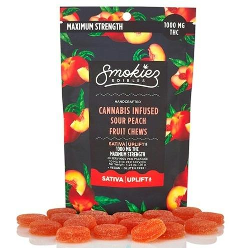 Smokiez Fruit Chews Sour Peach 1000mg