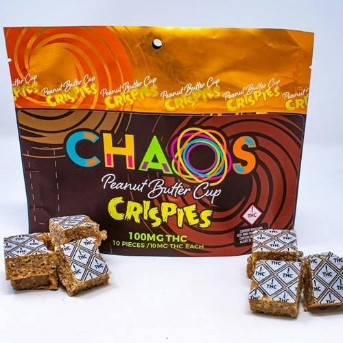 Chaos Crispies Peanut Butter & Chocolate 100mg