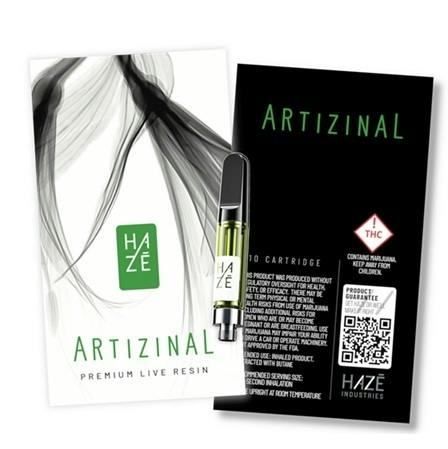 Haze Artizinal Live Resin Cart Grape Cream Cake 1g