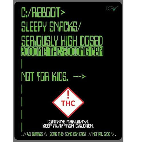 Sleepy Snacks Gummies 2000 THC : 2000 CBN