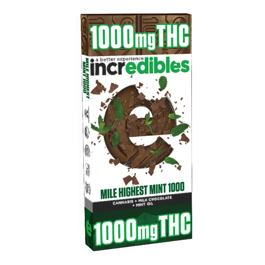 Incredibles Chocolate Bar Mile Highest Mint 1000mg
