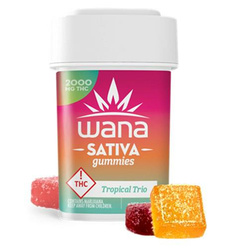 Wana Gummies Tropical Trio Sativa 2000mg
