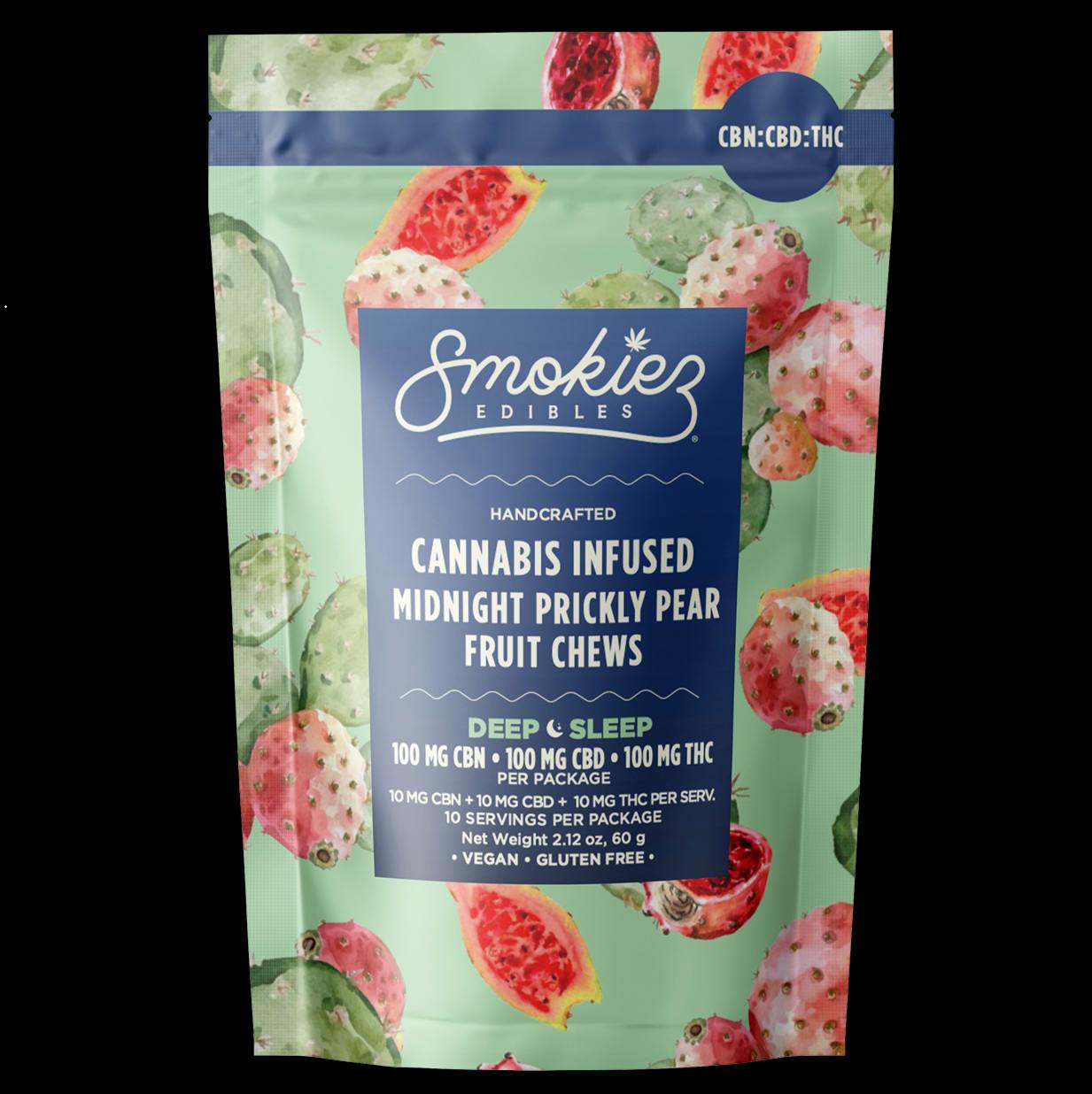 Smokiez Deep Sleep Prickly Pear Trifecta - 100mg CBN, 100mg CBD, 100mg THC