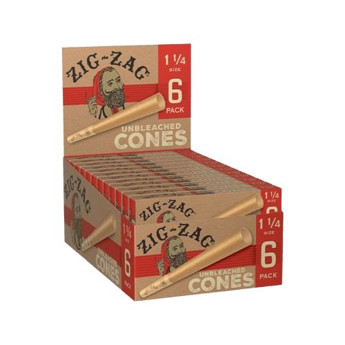ZIG ZAG - UNBLEACHED PRE-ROLLED CONES 1.25" 6PK