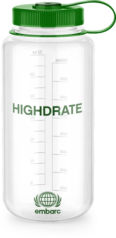 EMBARC - VIP WATERBOTTLE [32FLOZ] HIGHDRATE GREEN/CLEAR