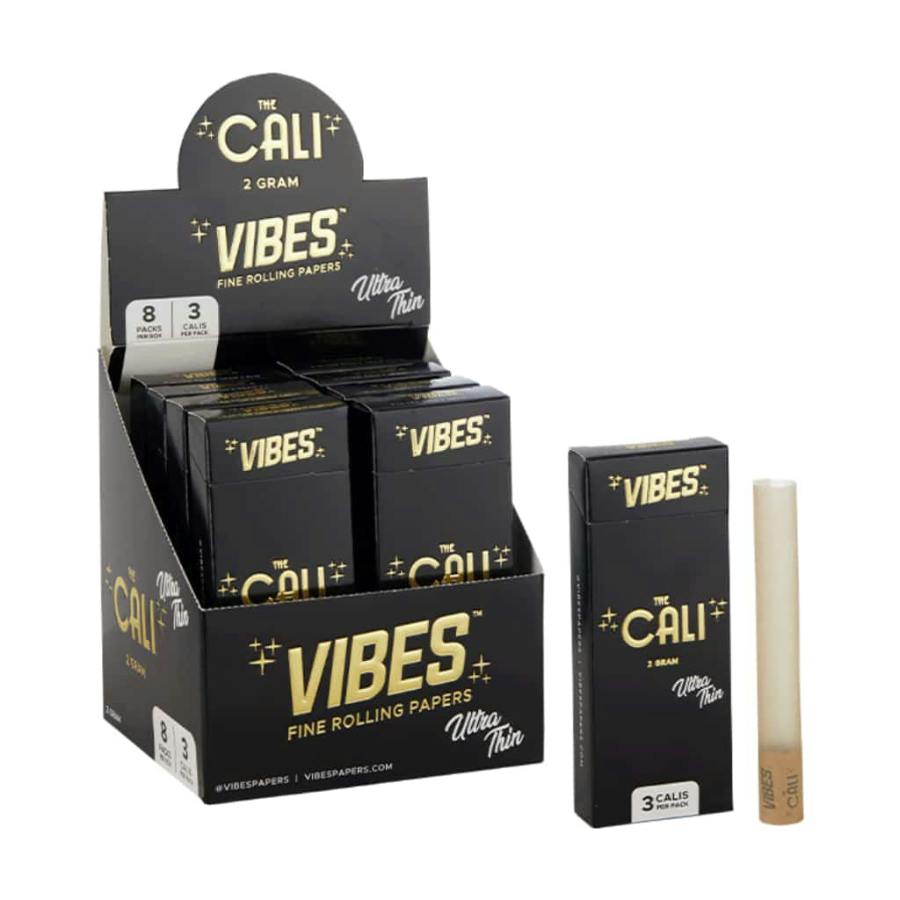 Vibes - The Cali - 2 Gram - Ultra Thin Pre-made Joint Wrap w/ Tip 3 Pack