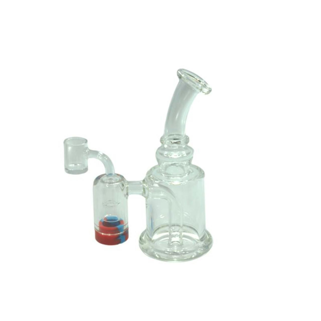 7" Dab Rig With 4mm Banger and Built In Reclaimer [Assorted Colors]