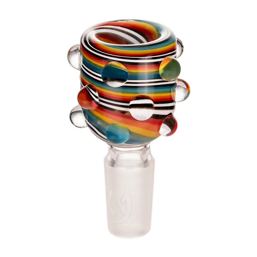 MJ Arsenal | 14mm Hobnail Flower Bowl | Rainbow