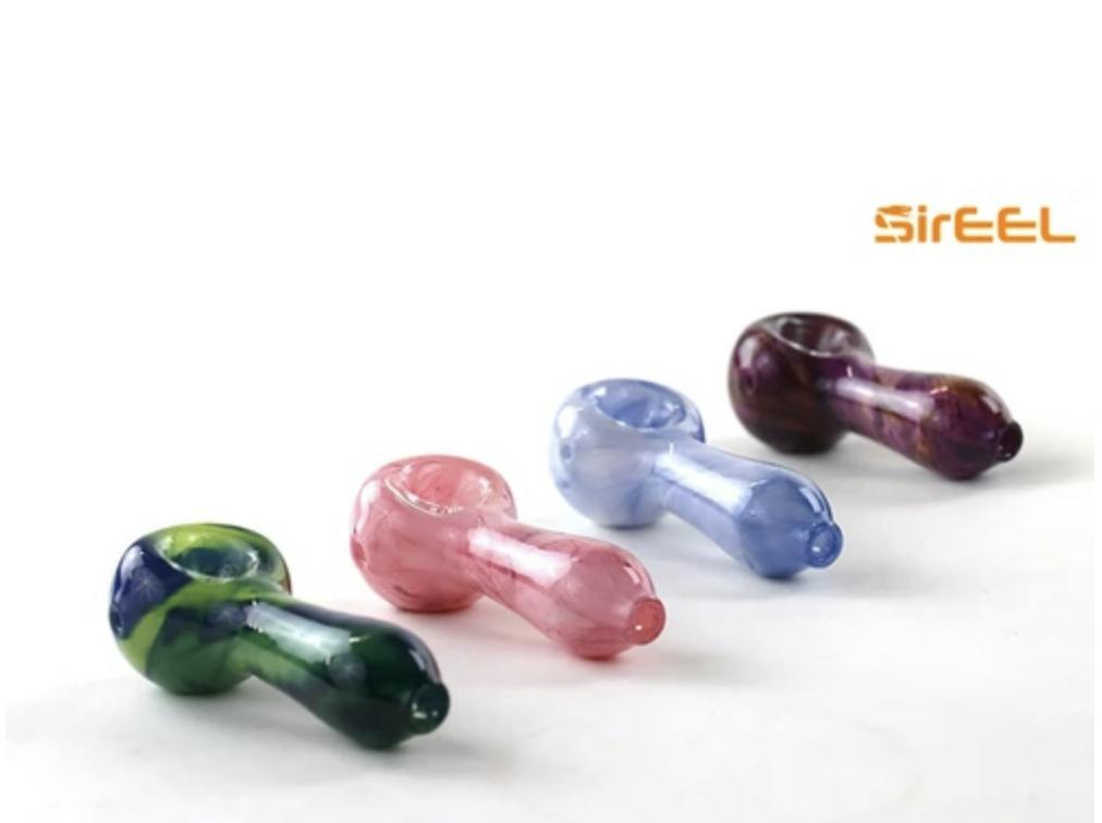 SirEEL | 4" Mirage Stone Glass Spoon Pipe | Assorted Colors