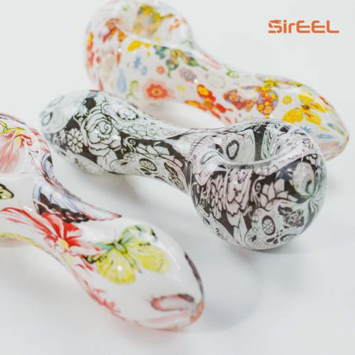 SirEEL | 4" Image Transfer Glass Spoon Pipe | Assorted Design/ Color