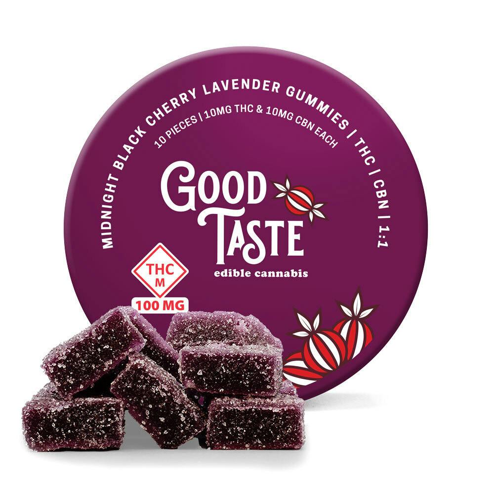 Good Taste - Black Cherry Lavender - 1:1:1 CBD:CBN:THC - Gummies - 100mg (10pk)