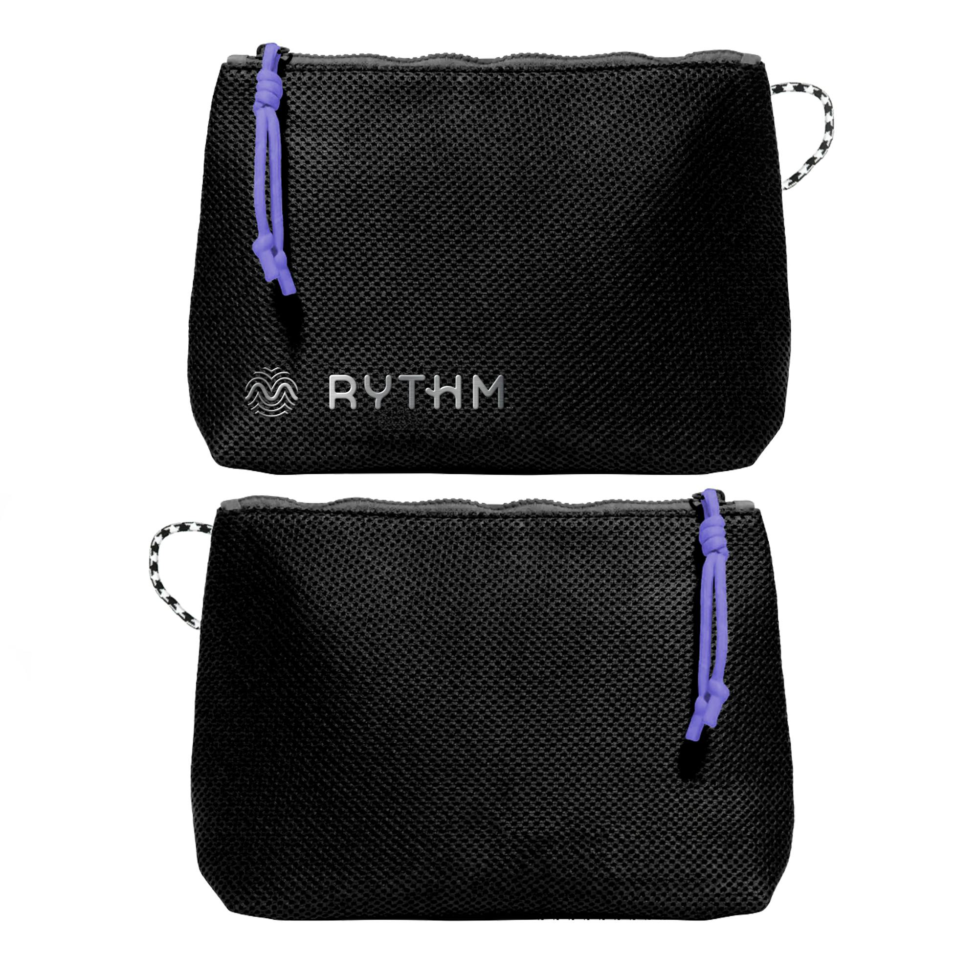 RYTHM Chrome Logo Mesh Stash Pouch - (Black/Purple) | RYTHM - Stash Pouch