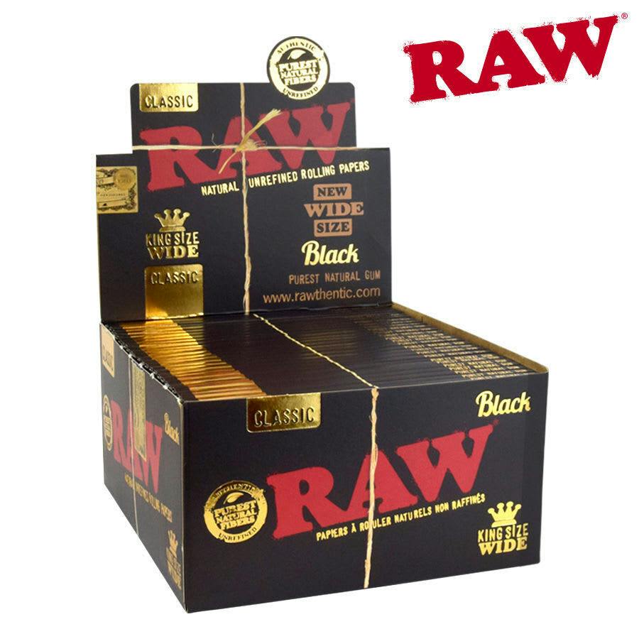 RAW - Black King Size Wide rolling papers