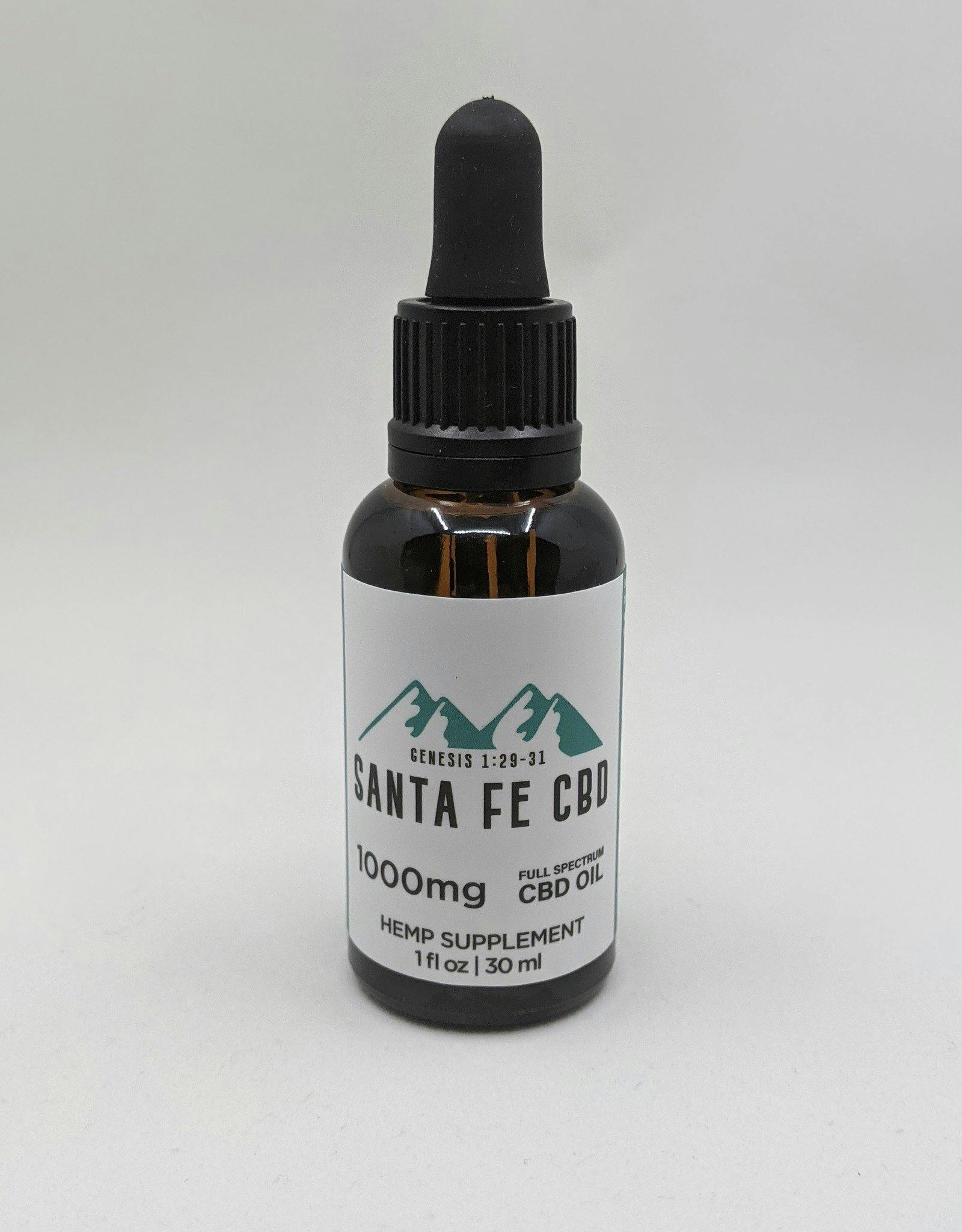 Full Spectrum CBD Oil (1000mg CBD) | Santa Fe CBD - CBD Hemp Tincture