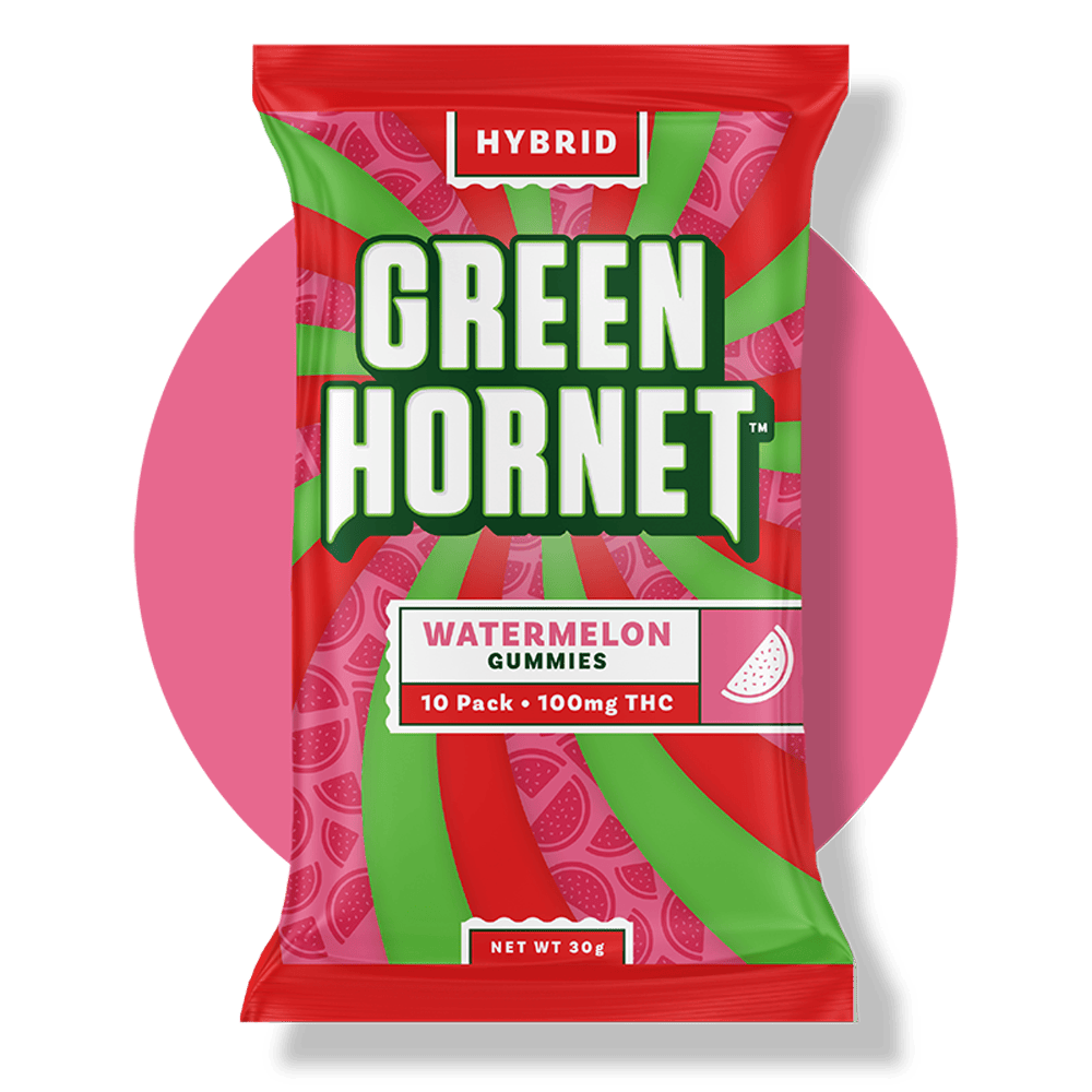 Watermelon [10pk] (1000mg) | Cheeba Chews - Green Hornet Gummies
