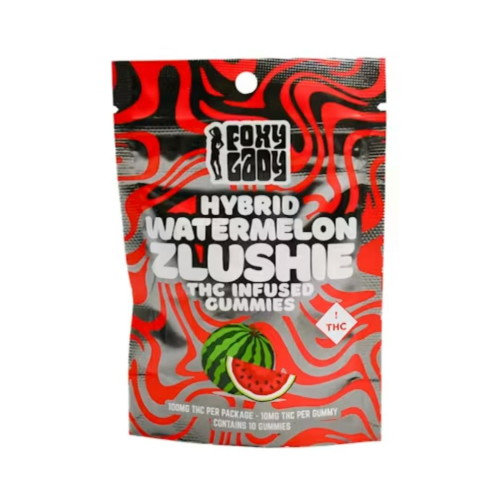 Watermelon Zlushie [10pk] (100mg) | Foxy Lady - Gummies
