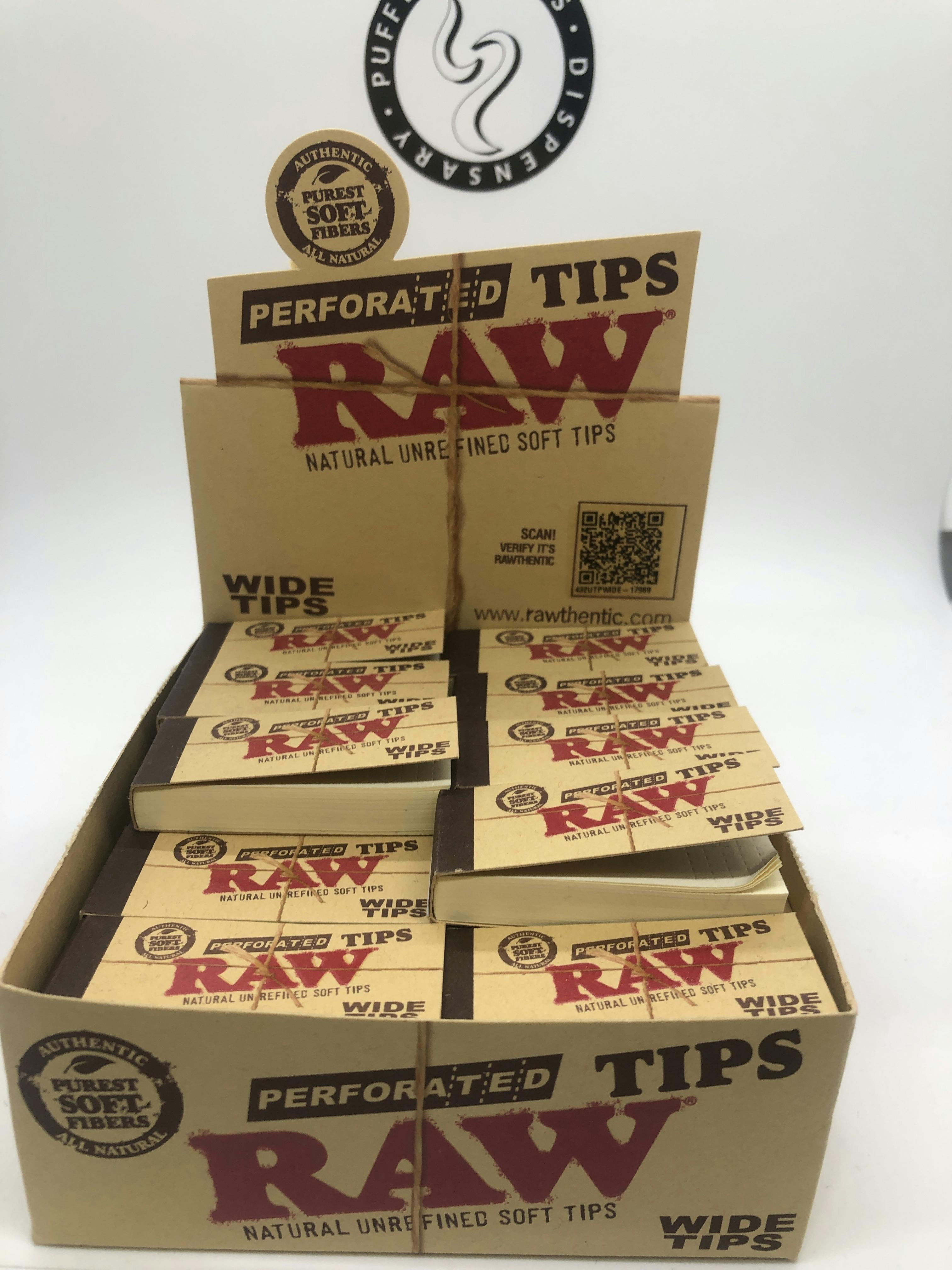 Perforated Wide Joint Tips 50t By Raw (Taxes Included, OTD Pricing)