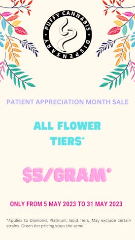 $5/g Entire Store Flower Sale.
