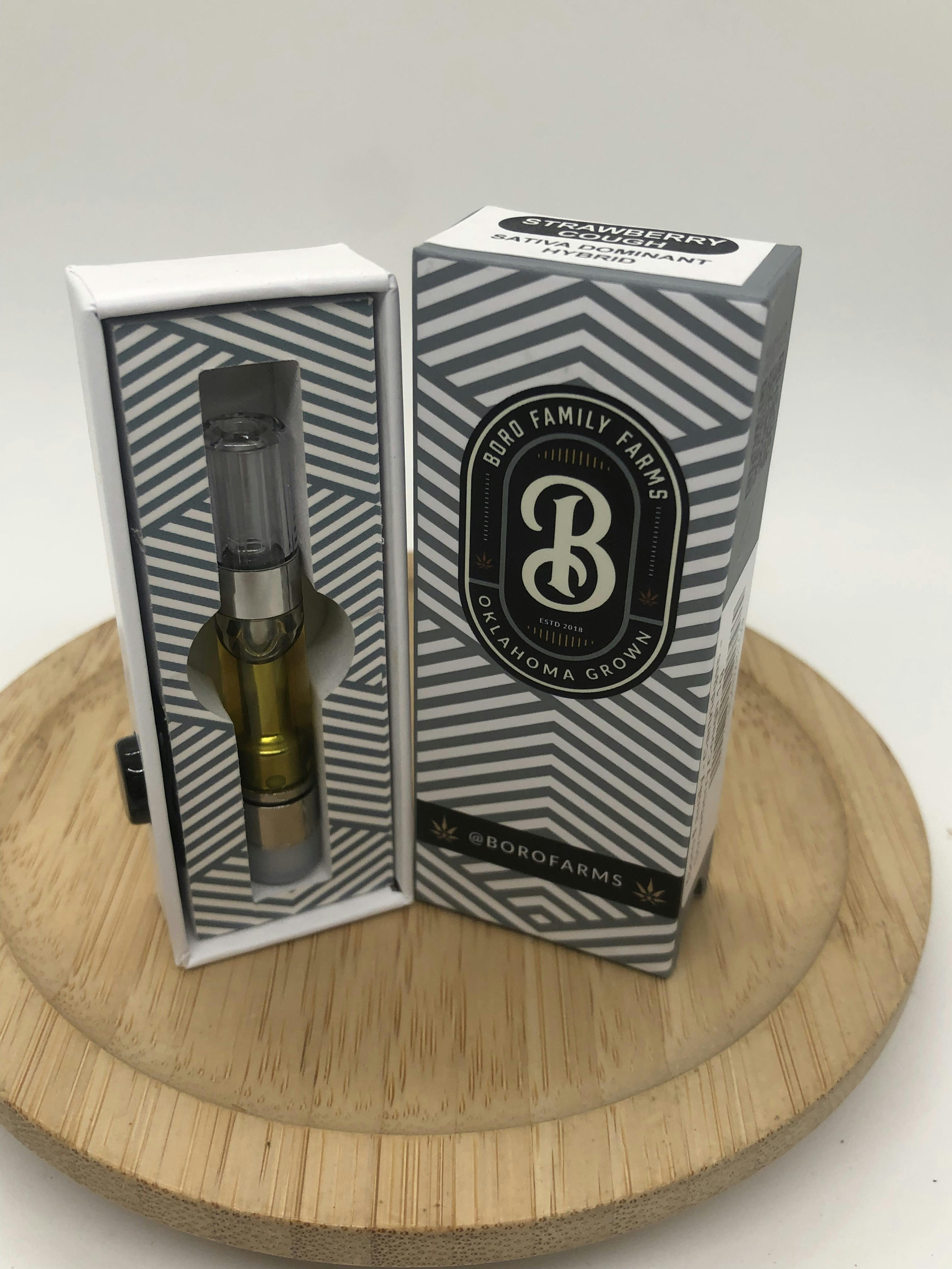 Strawberry Cough Cartridge 1g by Boro Family Farms (Taxes Included, OTD Pricing)