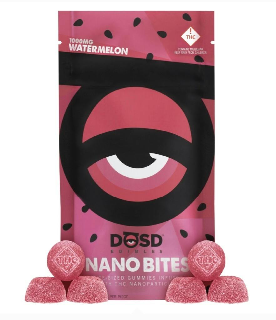 Watermelon Sativa Gummies 1000mg By Dosd Edibles (Taxes Included, OTD Pricing)