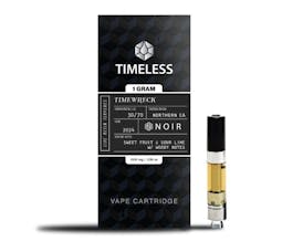 **BOGO** Timewreck Live Resin NOIR Cartridge 1g By Timeless (Taxes Included, OTD Pricing)