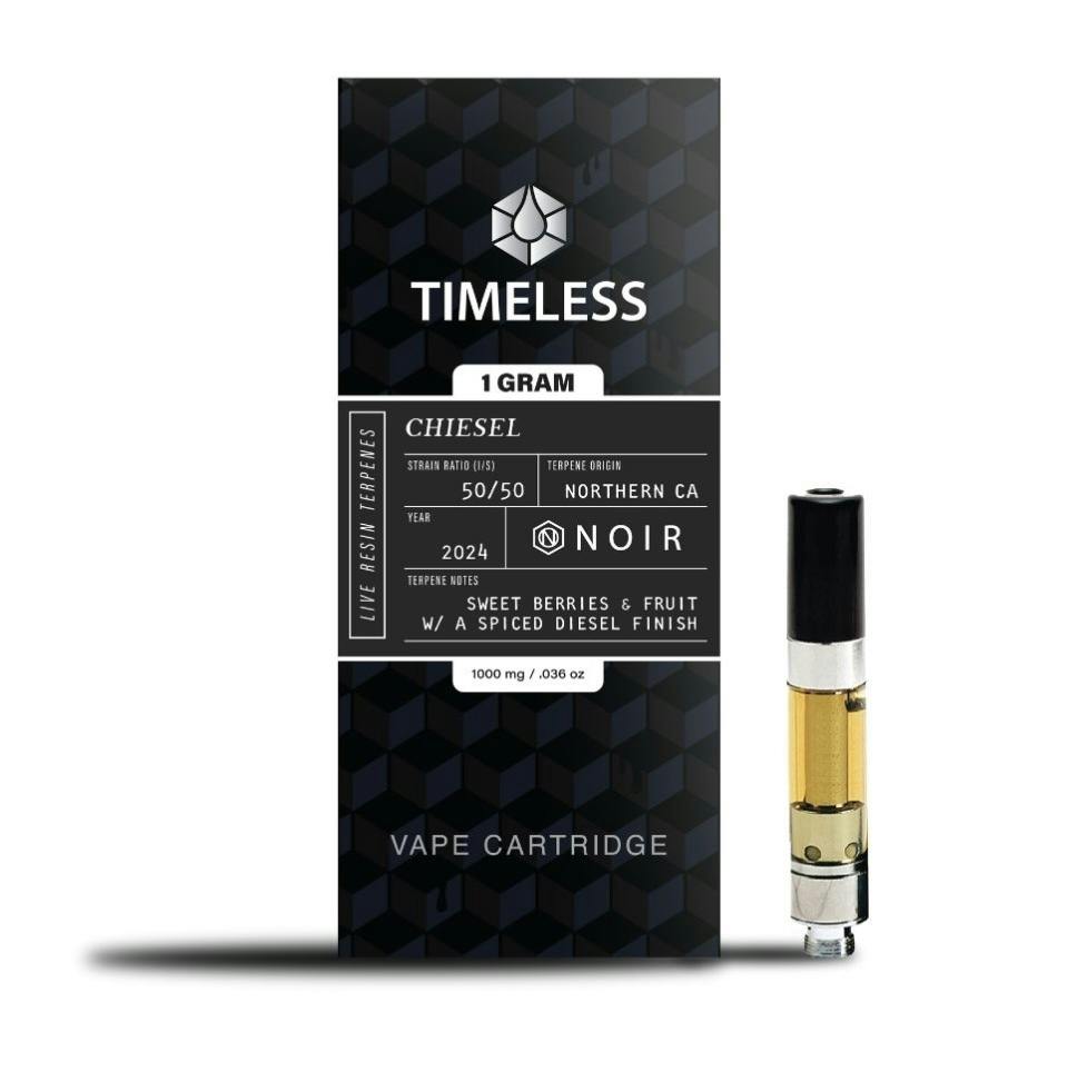 Chiesel Live Resin NOIR Cartridge 1g By Timeless (Taxes Included, OTD Pricing)