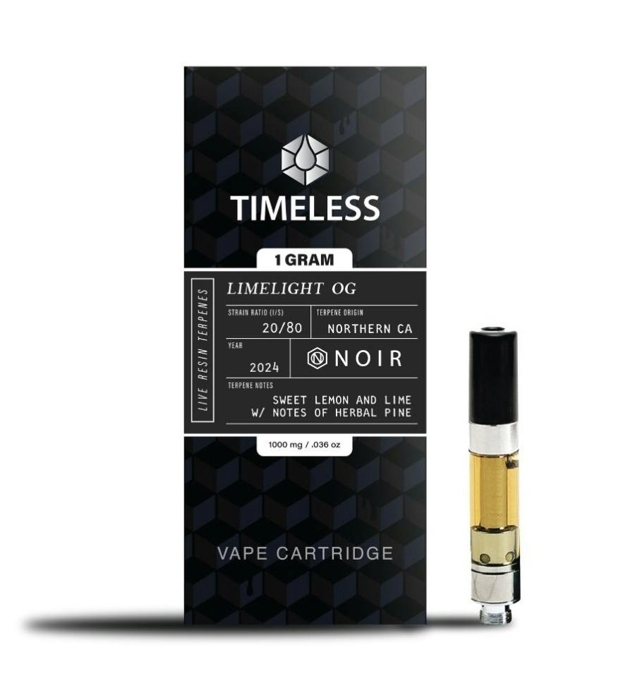 Limelight OG Live Resin NOIR Cartridge 1g By Timeless (Taxes Included, OTD Pricing)