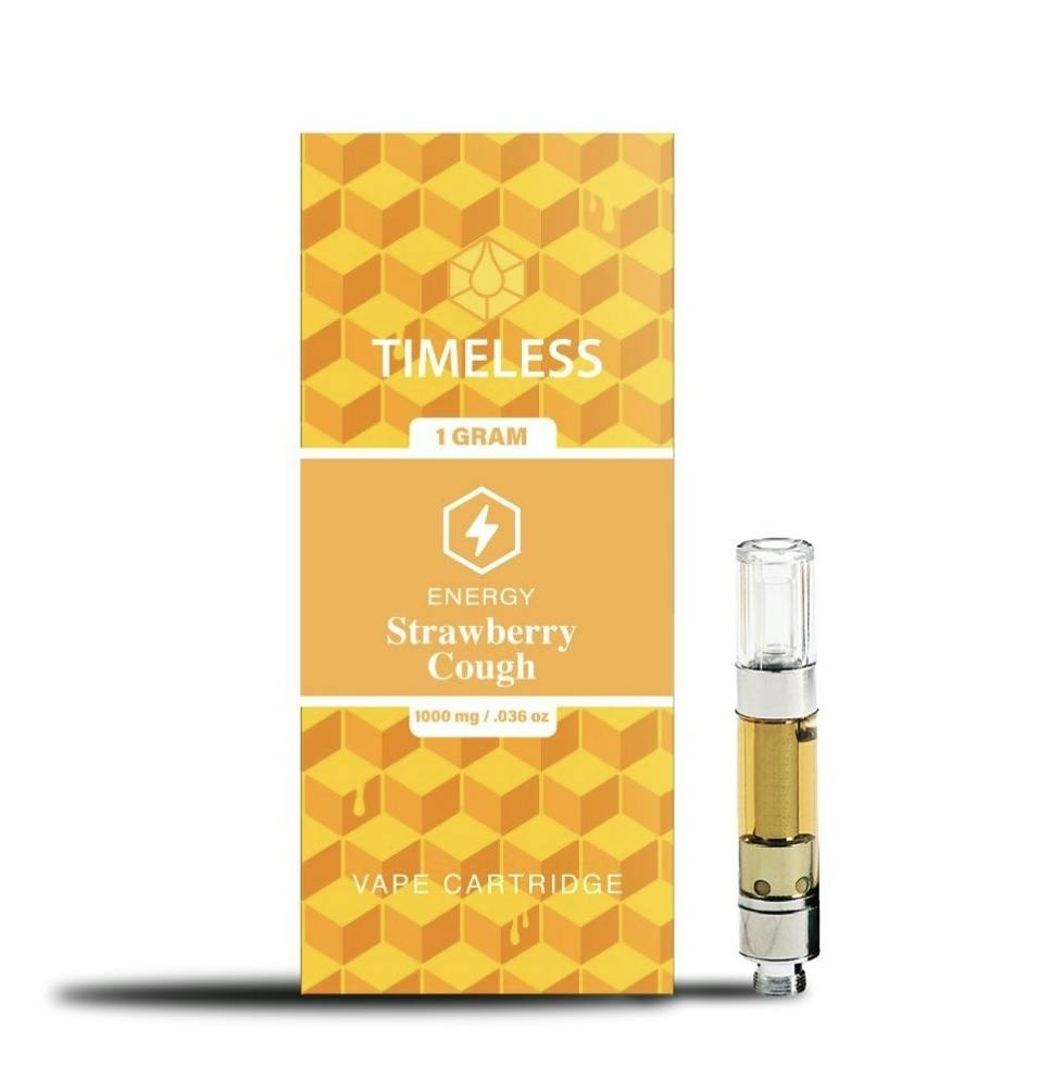 Strawberry Cough Cartridge 1g By Timeless (Taxes Included, OTD Pricing)
