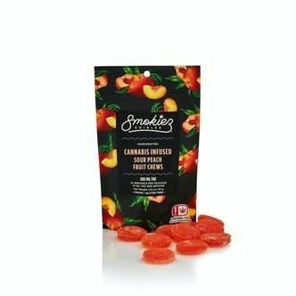 **BOGO** Sour Peach Sativa Gummies 100mg By Smokiez Taxes Included, OTD Pricing)