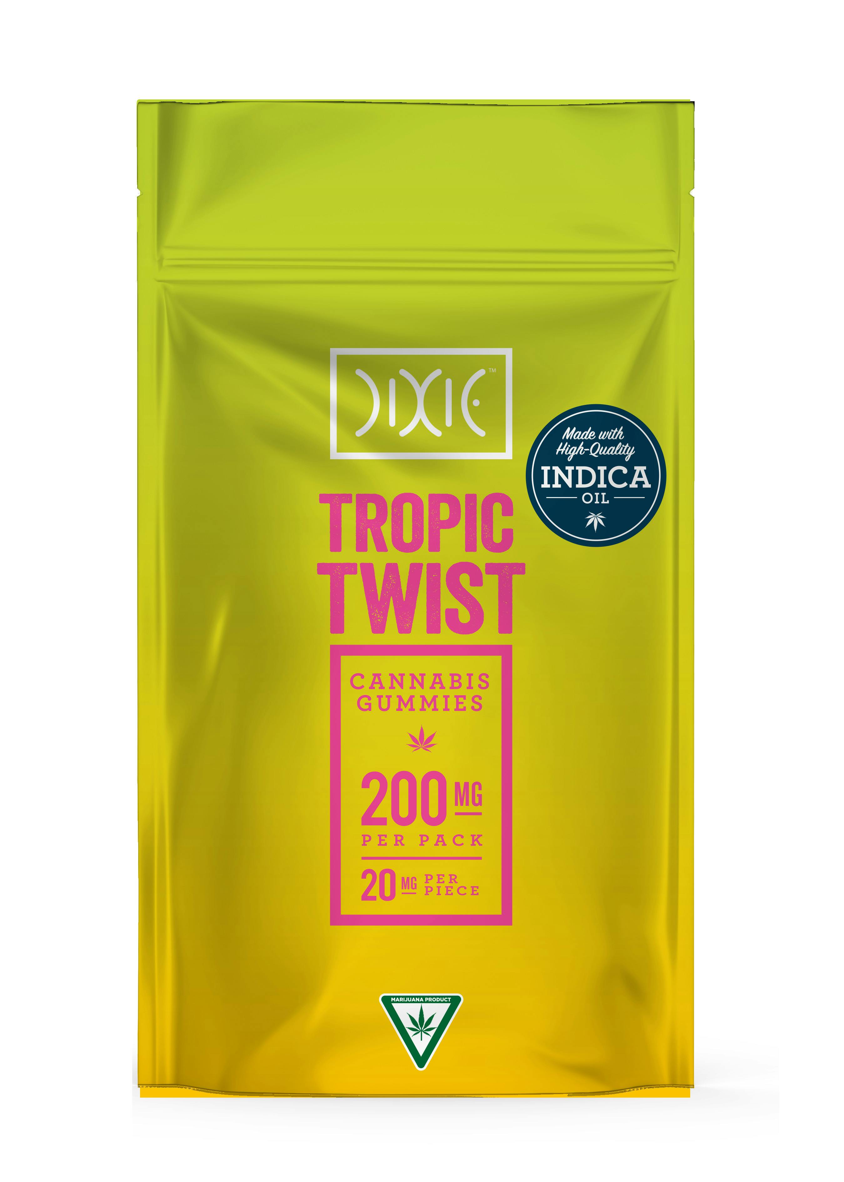 Dixie Tropic Twist Gummies 200mg (10x20)