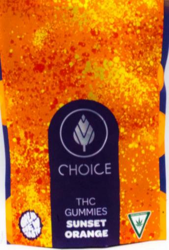 Choice Chews Sunset Orange Gummies (10 x 10mg)