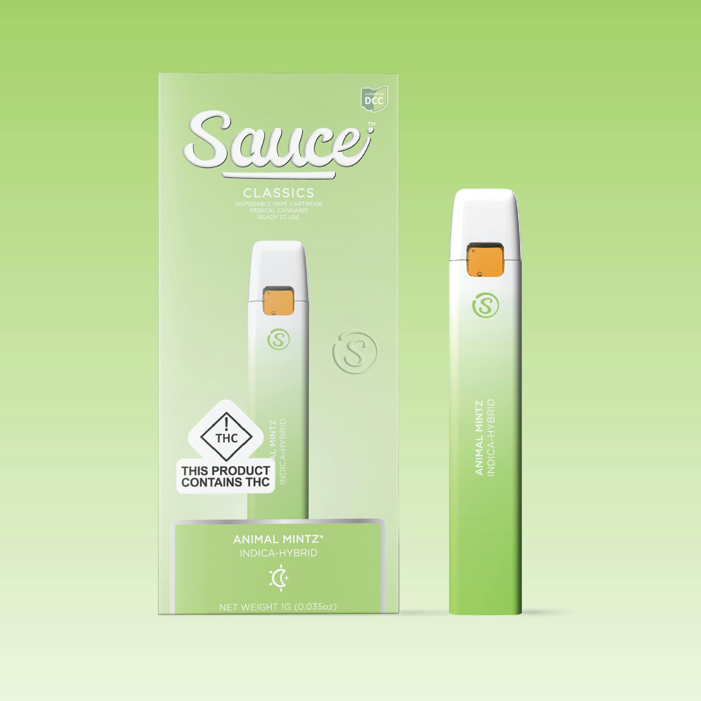 Sauce | Animal Mintz | 1g Distillate + Botanical Terpenes Disposable Vape