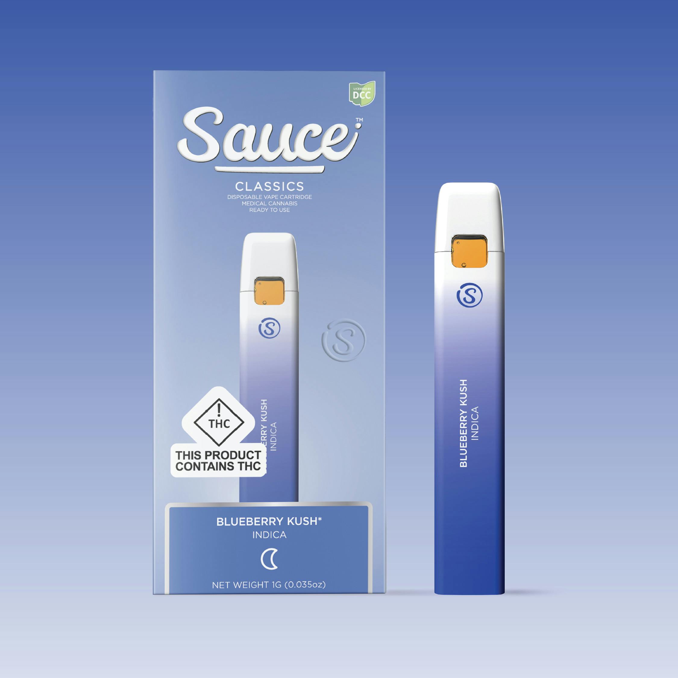 Sauce | Blue Kush | 1g Distillate + Botanical Terpenes Disposable Vape