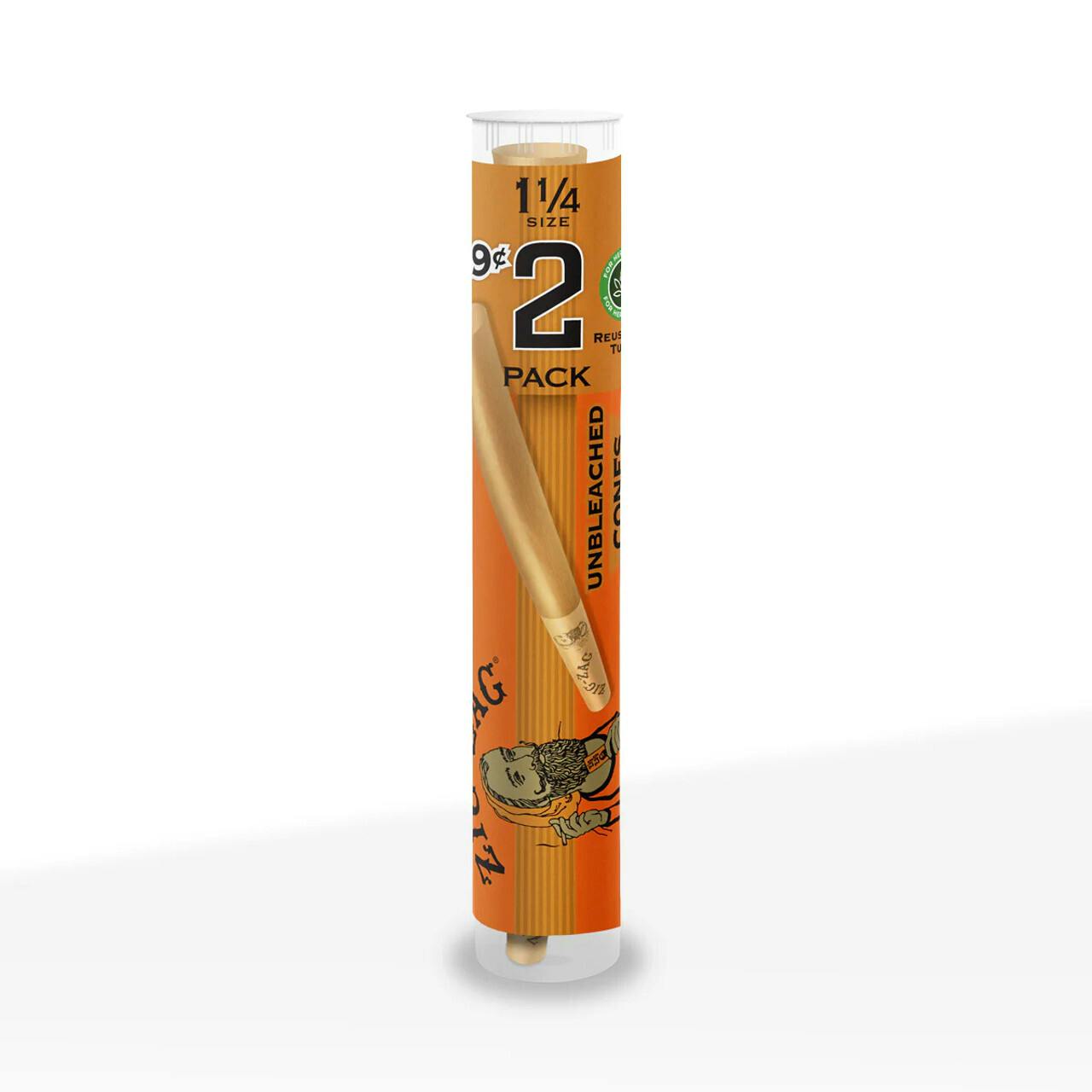 Zig-Zag | 1 1/4 Pre-Rolled Cones | 2pk Unbleached