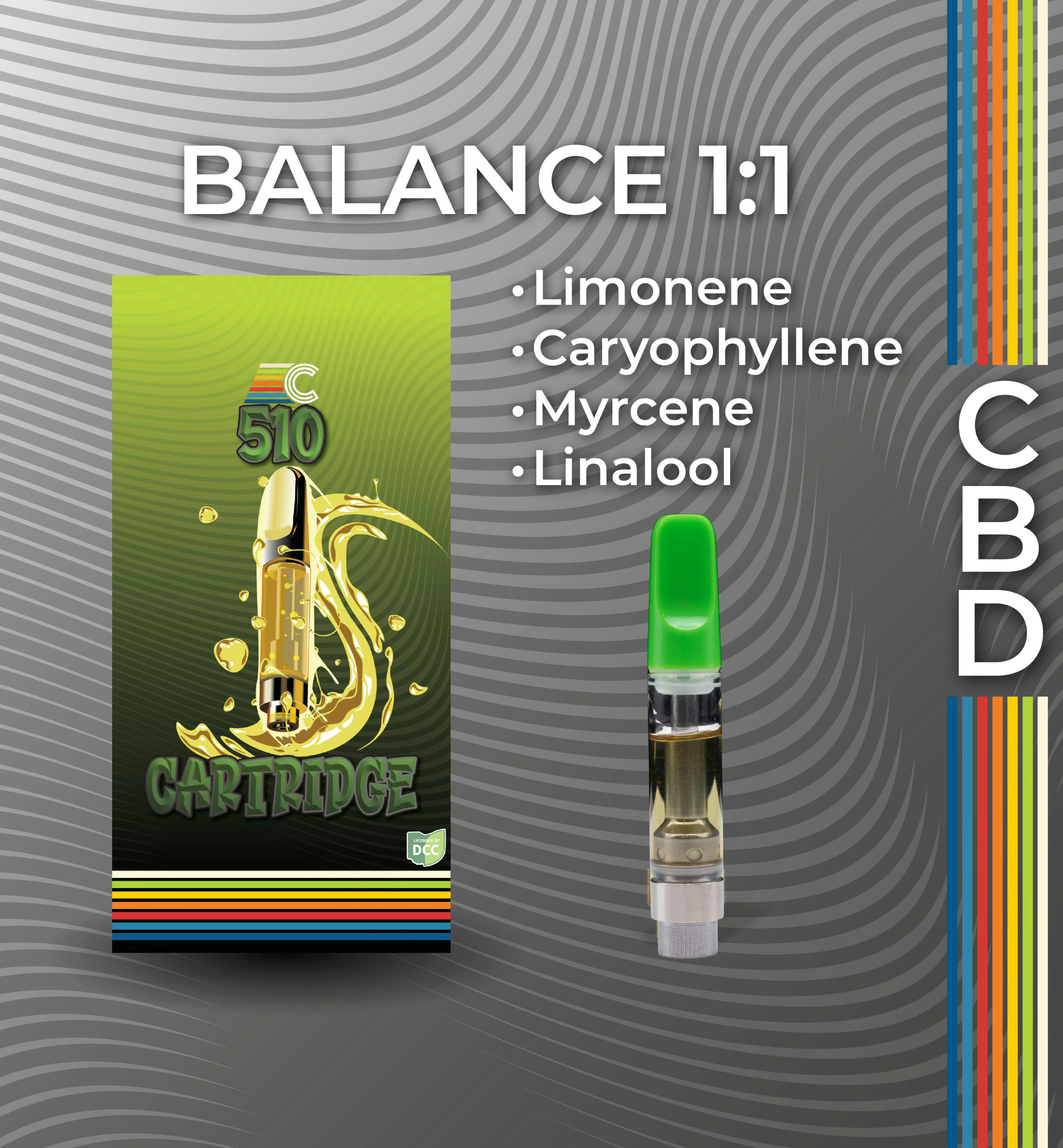 Certified | Balance 1:1 CBD | 1g Distillate Cart