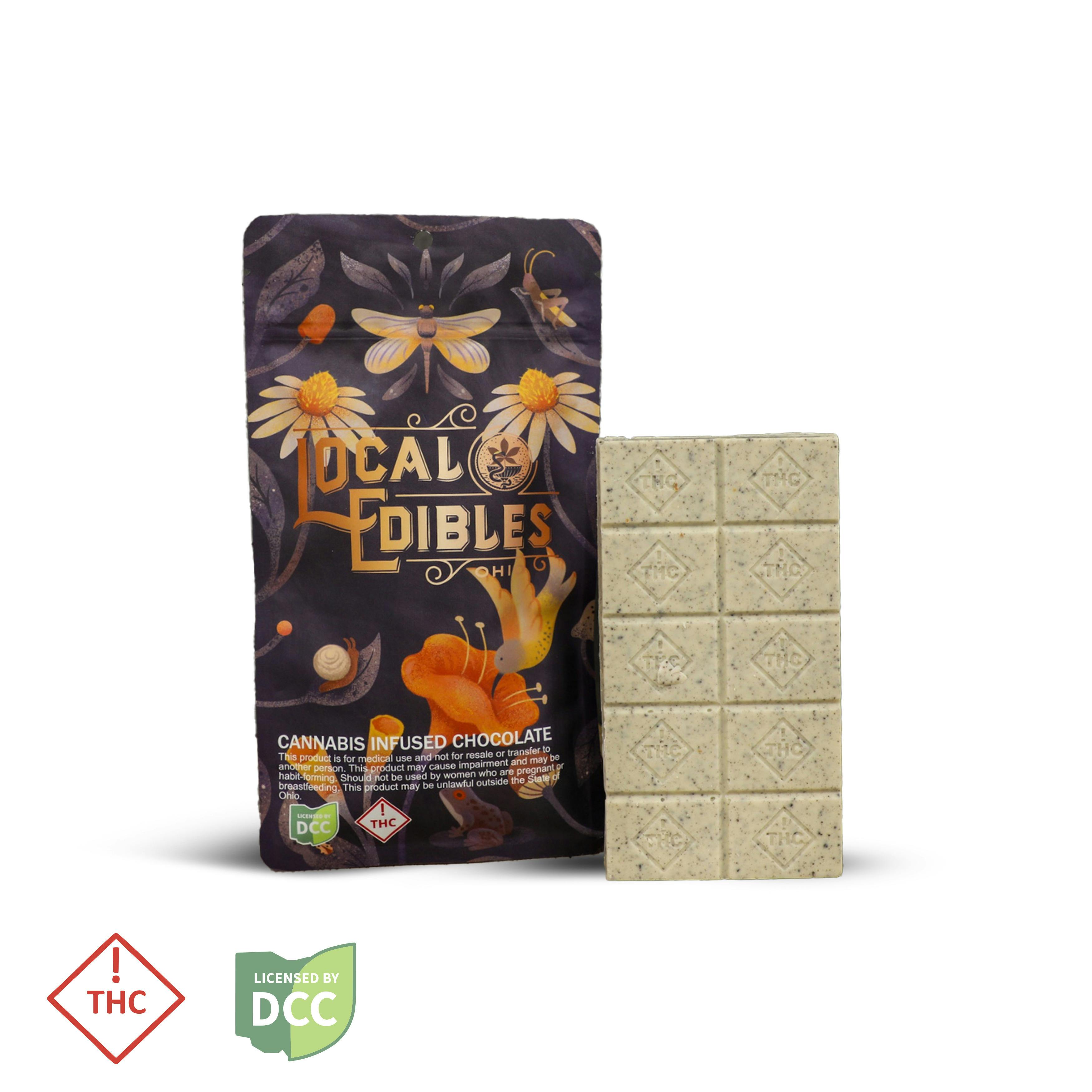 Local Edibles | Cookies and Cream 10 pc | 550mg Chocolate Bar
