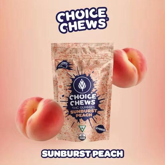 Choice Chews 200mg Hybrid Gummies - Sunburst Peach