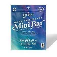 GRON | MINI DARK CHOC. w/SEA SALT | SLEEPY INDICA 1:1